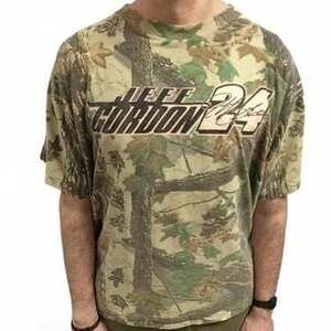 Vintage 1998 Jeff Gordon #24 NASCAR Camo Print T-Shirt XXL